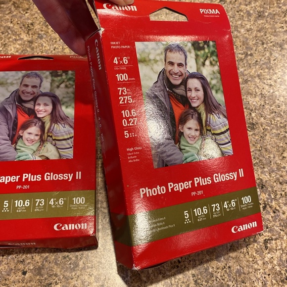 NIP 2 Canon Photo Paper Plus Glossy II PP-201 4”x6” 100 Sheets Per Package PIXMA - Picture 4 of 14
